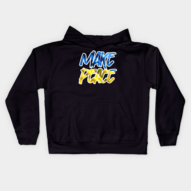 Make Peace Kids Hoodie by colorsplash